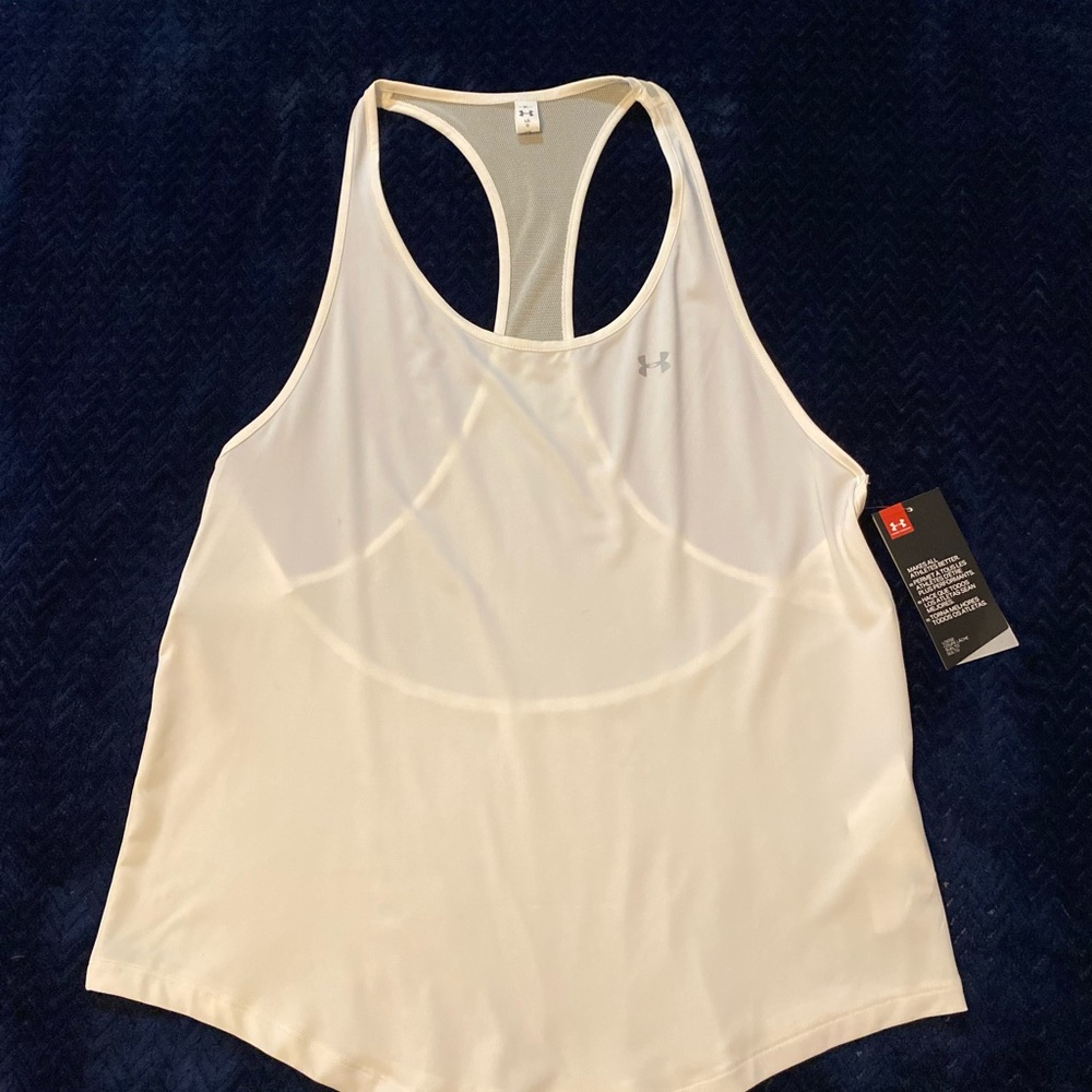 White Under Armour Racerback Tank Top